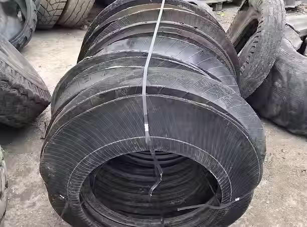 Heavy duty silage clamps created using truck tires.